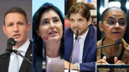 Real Time Big Data: Derrite, Tebet, André do Prado e Marina Silva empatam na corrida ao Senado