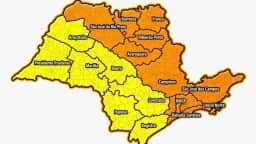 Defesa Civil alerta para chuva de até 70 mm e ventos de 65 kmh em SP nesta quarta e quinta