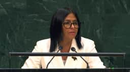 Delcy Rodríguez confirma eleições na Venezuela durante discurso na ONU