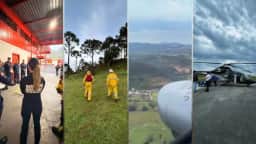 Bombeiros cruzam sinais de celulares para localizar helicóptero desaparecido em SC