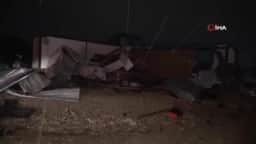 Tornado derruba guindaste e atinge contêineres onde operários dormiam em obra na Turquia